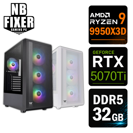 Ryzen 9 9950X3D / RTX5070Ti / メモリDDR5 32GB / SSD 1TB / S200 / ゲーミングPC