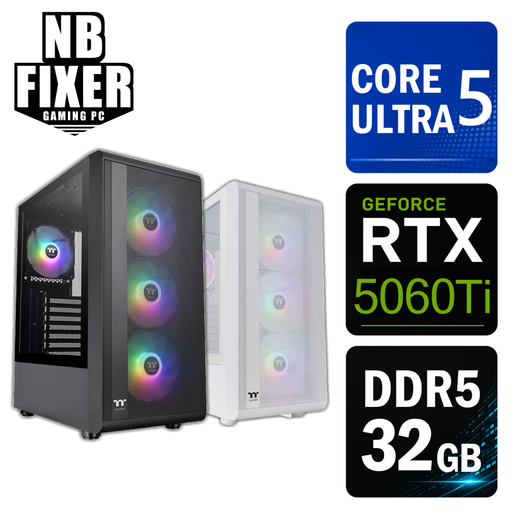 Core Ultra 5 225F / RTX5060Ti 8GB / メモリ32GB / SSD 1TB / S200 / ゲーミングPC