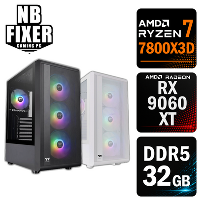 Ryzen 7 7800X3D / RX9060XT / メモリDDR5 32GB / SSD 1TB / S200 / ゲーミングPC