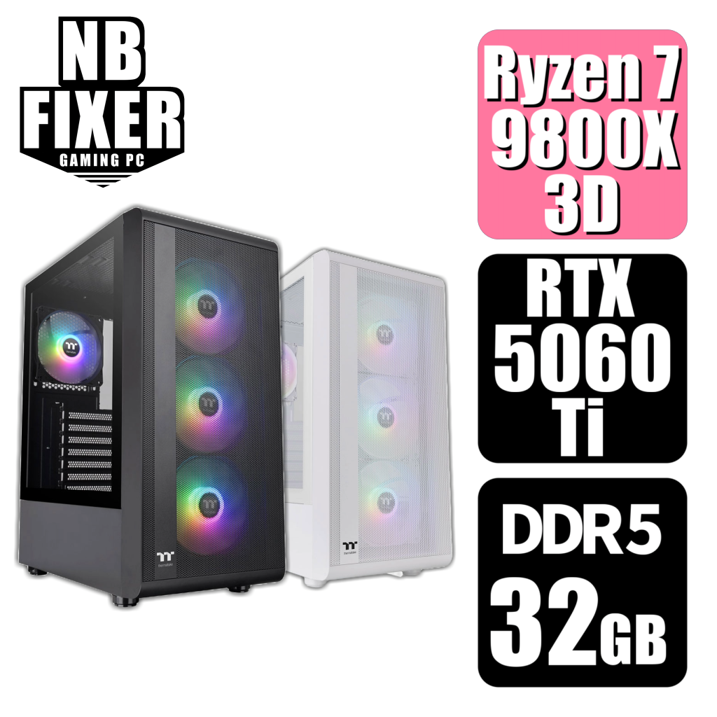 Ryzen 7 9800X3D / RTX5060Ti 8GB / メモリDDR5 32GB / SSD 1TB / S200