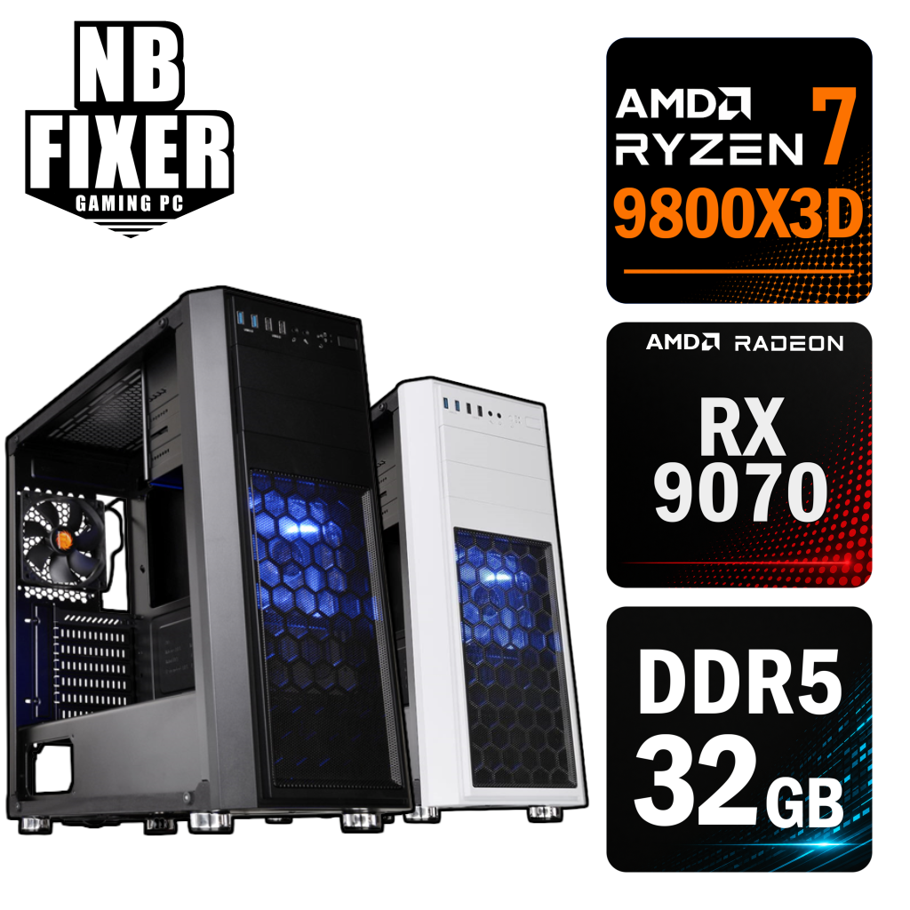 Ryzen 7 9800X3D / RX9070 / メモリDDR5 32GB / SSD 1TB / H26 / ゲーミングPC
