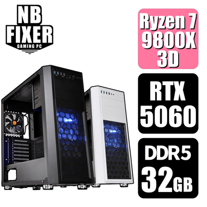 Ryzen 7 9800X3D / RTX5060 / メモリDDR5 32GB / SSD 1TB / H26
