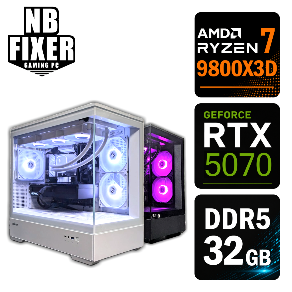 Ryzen 7 9800X3D / RTX5070 / メモリDDR5 32GB / SSD 1TB / P30 / ゲーミングPC