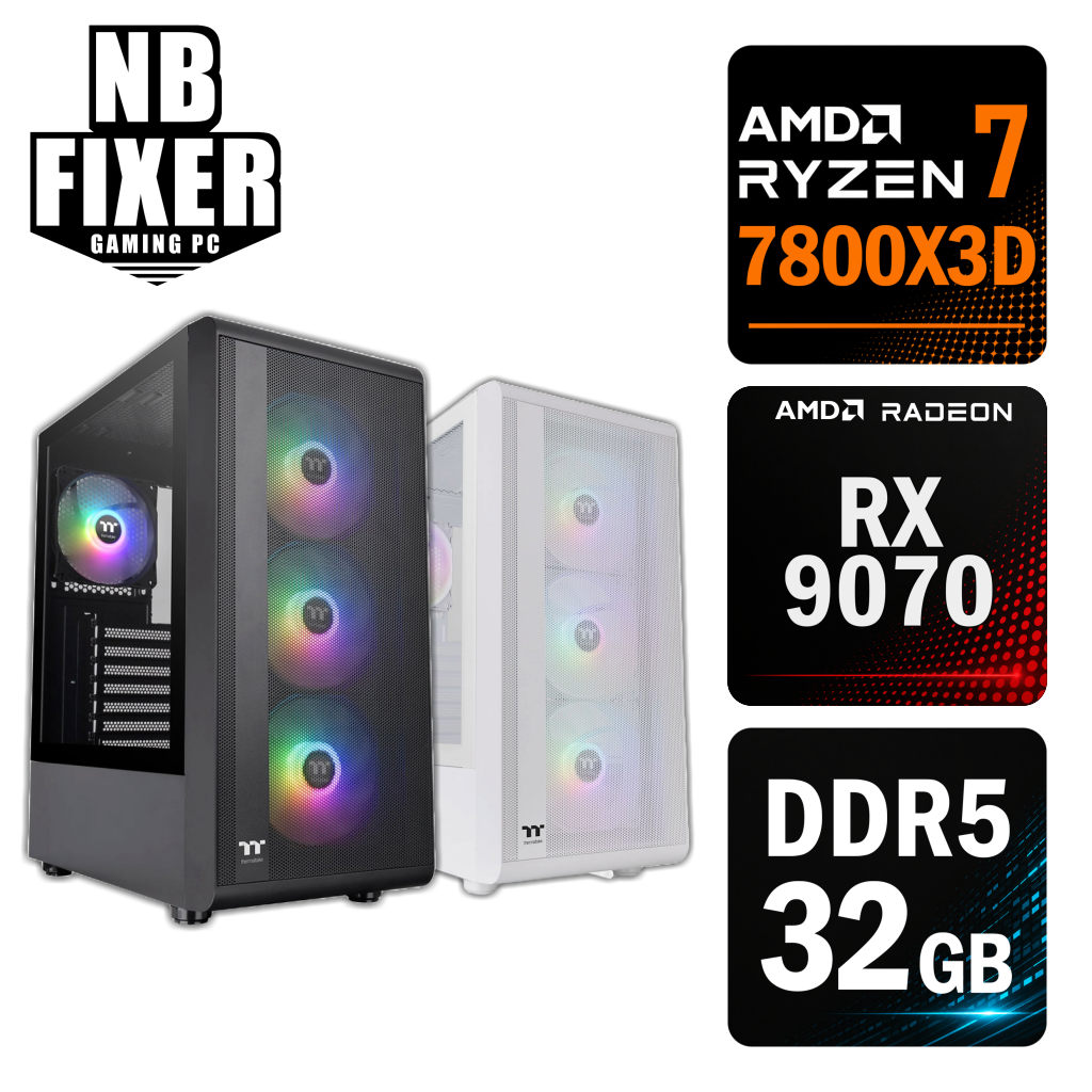 Ryzen 7 7800X3D / RX9070 / メモリDDR5 32GB / SSD 1TB / S200 / ゲーミングPC