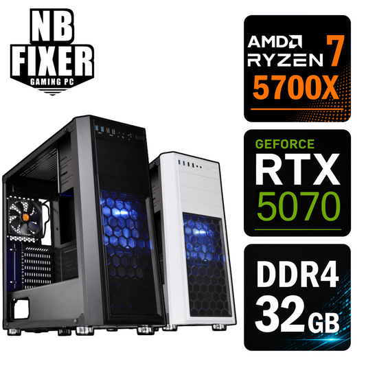 Ryzen 7 5700X / RTX5070 / メモリ32GB / SSD 1TB / H26 / ゲーミングPC