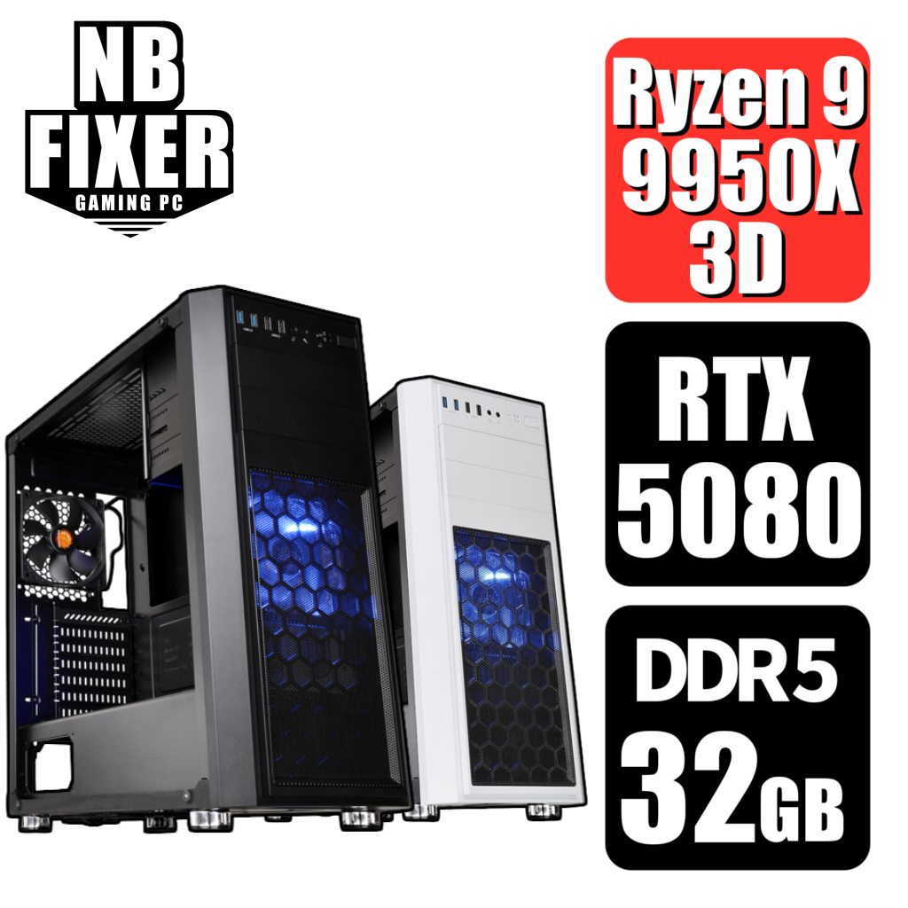 Ryzen 9 9950X3D / RTX5080 / メモリDDR5 32GB / SSD 1TB / H26