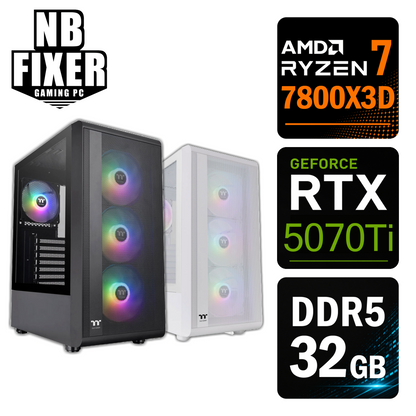 Ryzen 7 7800X3D / RTX5070Ti / メモリDDR5 32GB / SSD 1TB / S200 / ゲーミングPC