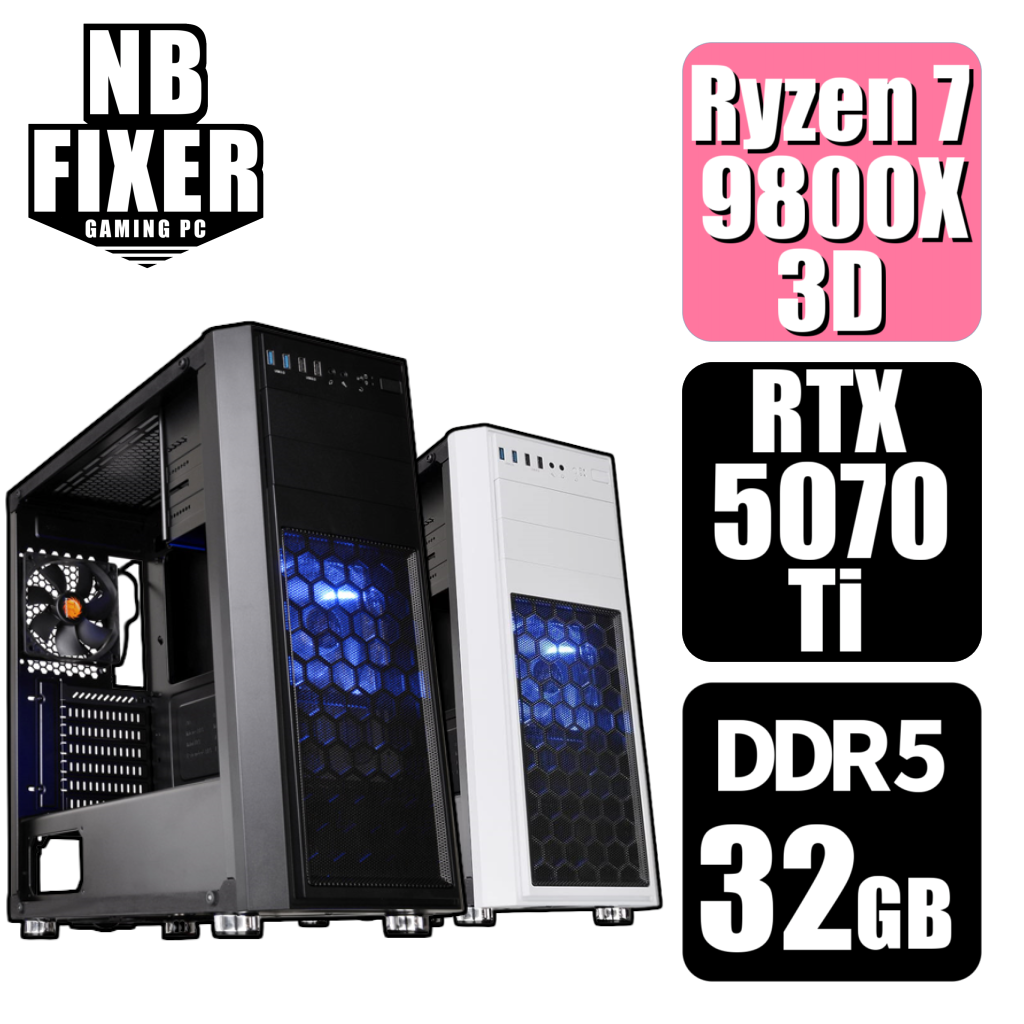 Ryzen 7 9800X3D / RTX5070Ti / メモリDDR5 32GB / SSD 1TB / H26