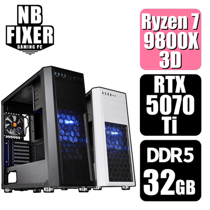 Ryzen 7 9800X3D / RTX5070Ti / メモリDDR5 32GB / SSD 1TB / H26