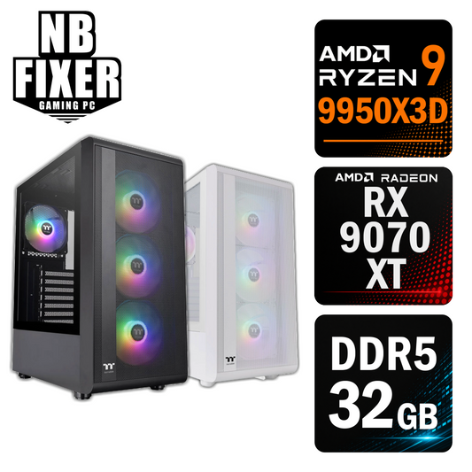Ryzen 9 9950X3D / RX9070XT / メモリDDR5 32GB / SSD 1TB / S200 / ゲーミングPC
