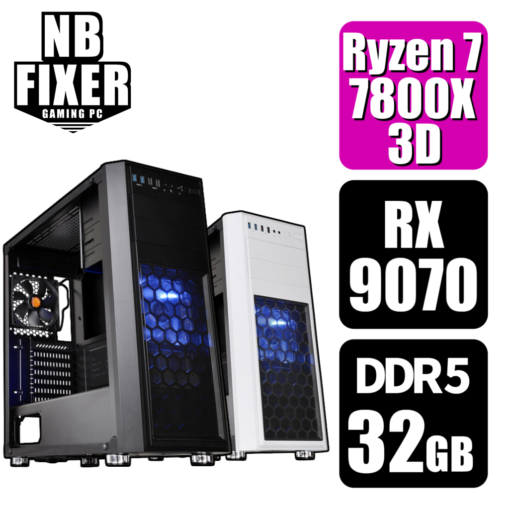 Ryzen 7 7800X3D / RX9070 / メモリDDR5 32GB / SSD 1TB / H26