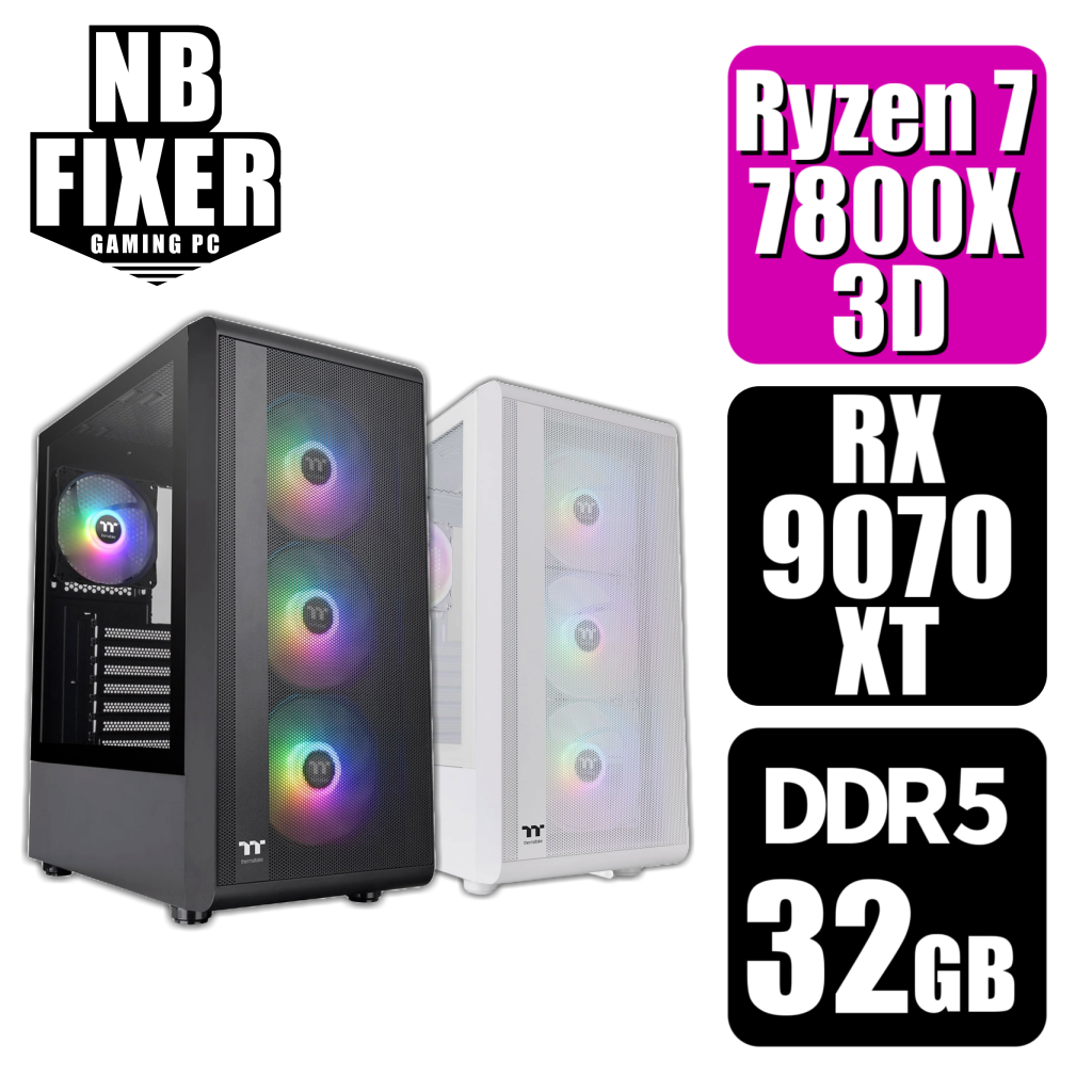 Ryzen 7 7800X3D / RX9070XT / メモリDDR5 32GB / SSD 1TB / S200