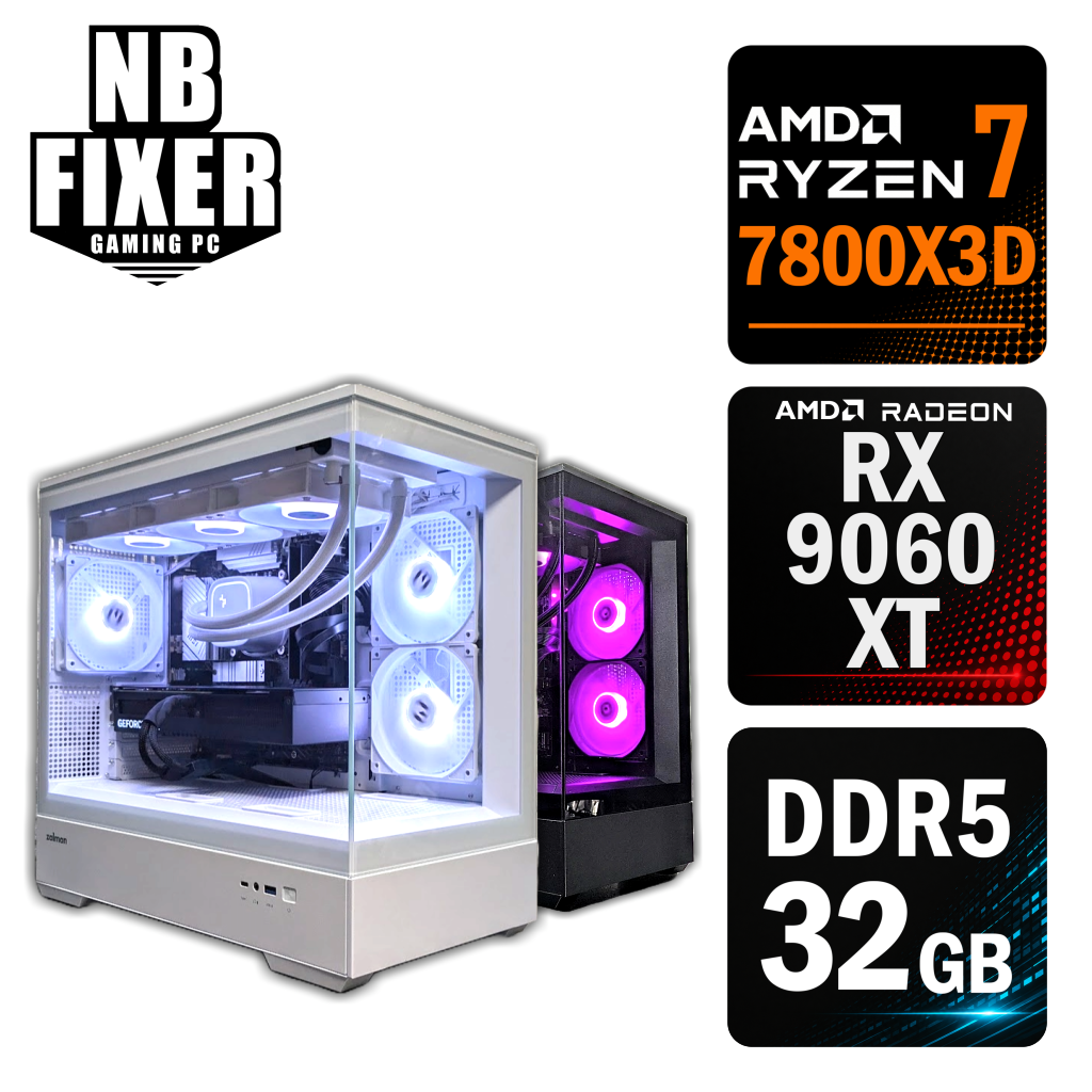 Ryzen 7 7800X3D / RX9060XT / メモリDDR5 32GB / SSD 1TB / P30 / ゲーミングPC