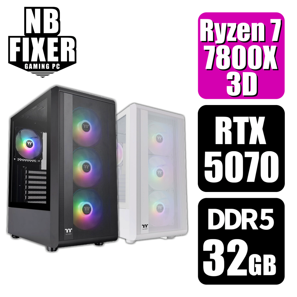 Ryzen 7 7800X3D / RTX5070 / メモリDDR5 32GB / SSD 1TB / S200