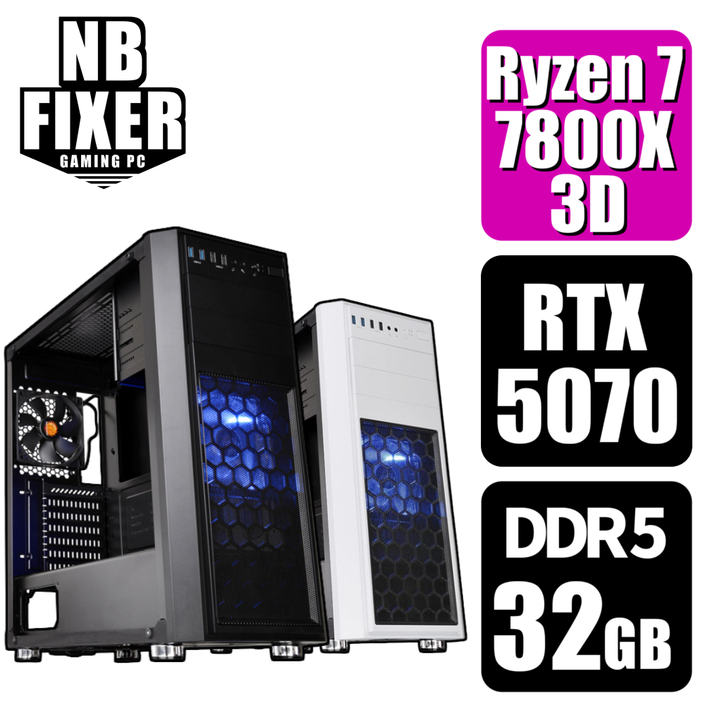 Ryzen 7 7800X3D / RTX5070 / メモリDDR5 32GB / SSD 1TB / H26